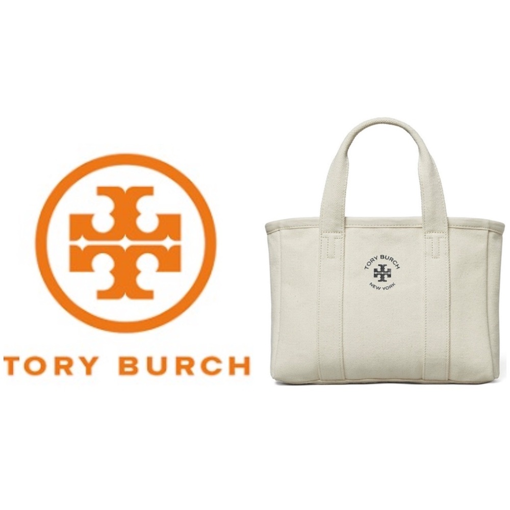 ‼️WOW‼️(Tory Burch} Natural Canvas Tote Bag - Double Top Handle for Beach tote‼️
